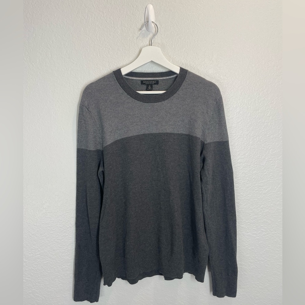 Banana Republic Grey Supmia Cotton Sweater